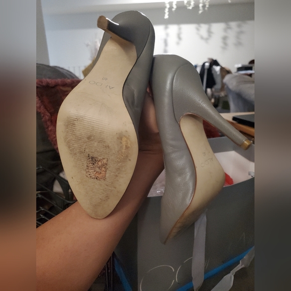 Grey Aldo All Leather business pump sz.9 - Picture 4 of 4